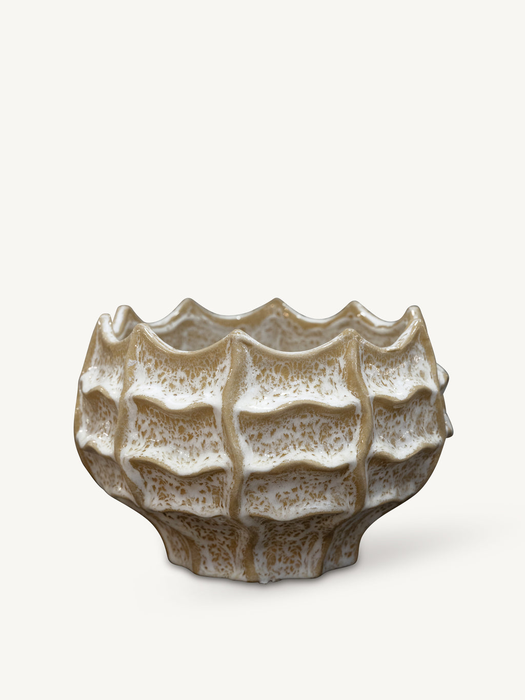 Pot ALBUS ceramic Ø25x16cm beige mix