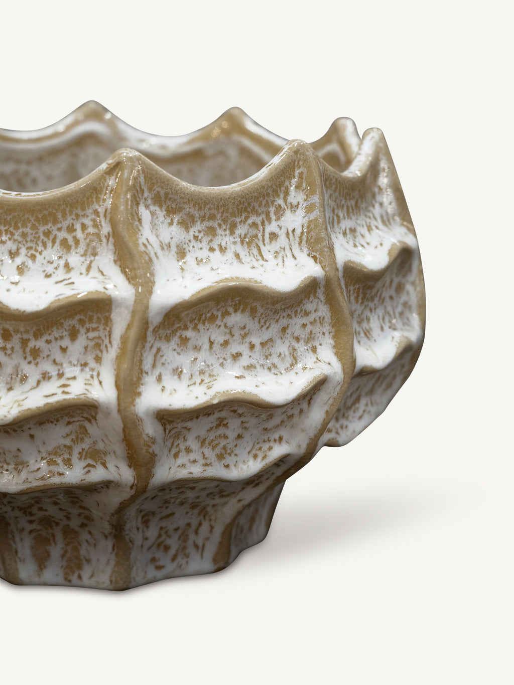Pot ALBUS ceramic Ø25x16cm beige mix