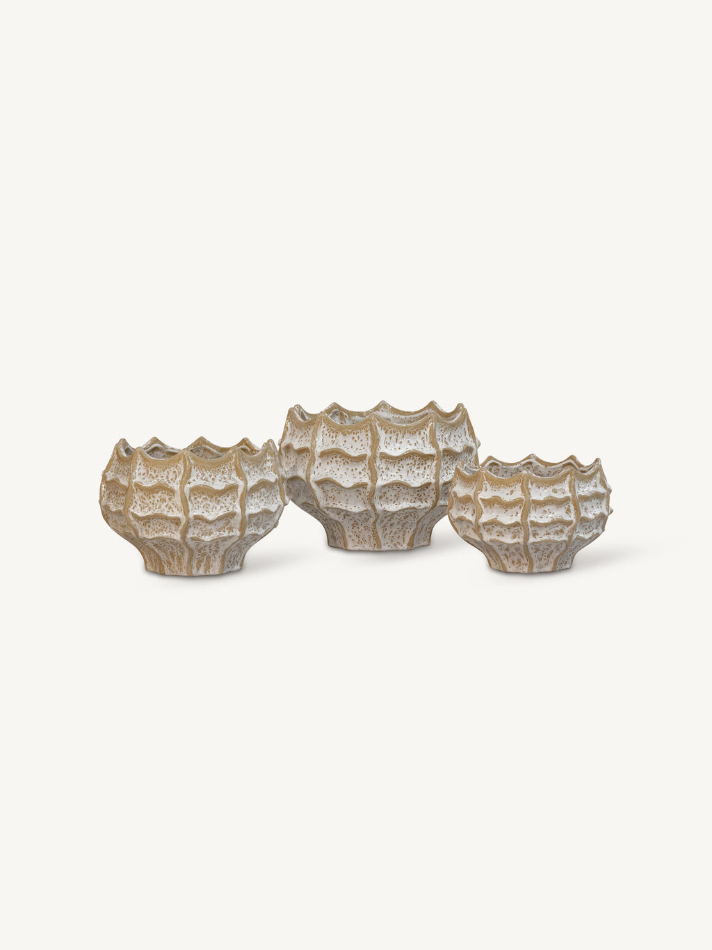 Pot ALBUS ceramic Ø25x16cm beige mix