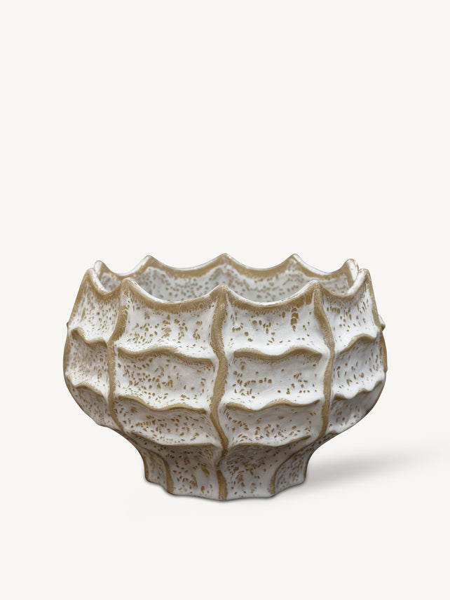 Pot ALBUS ceramic Ø30x20cm beige mix