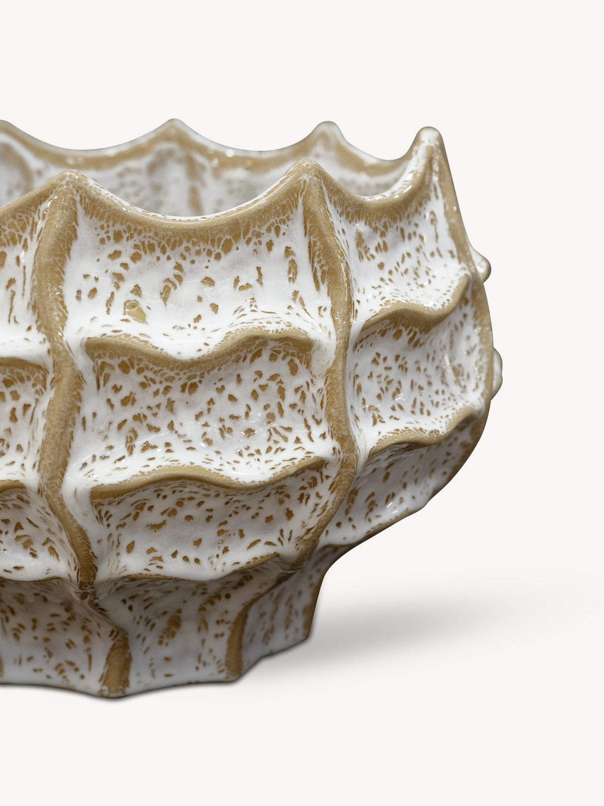 Pot ALBUS ceramic Ø30x20cm beige mix