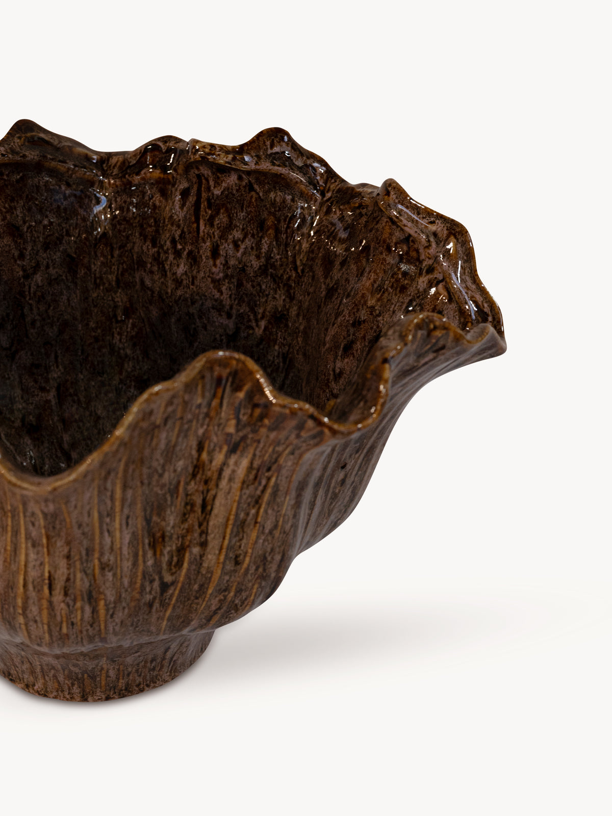 Pot PARVATI ceramic 40x28x24cm brown mix