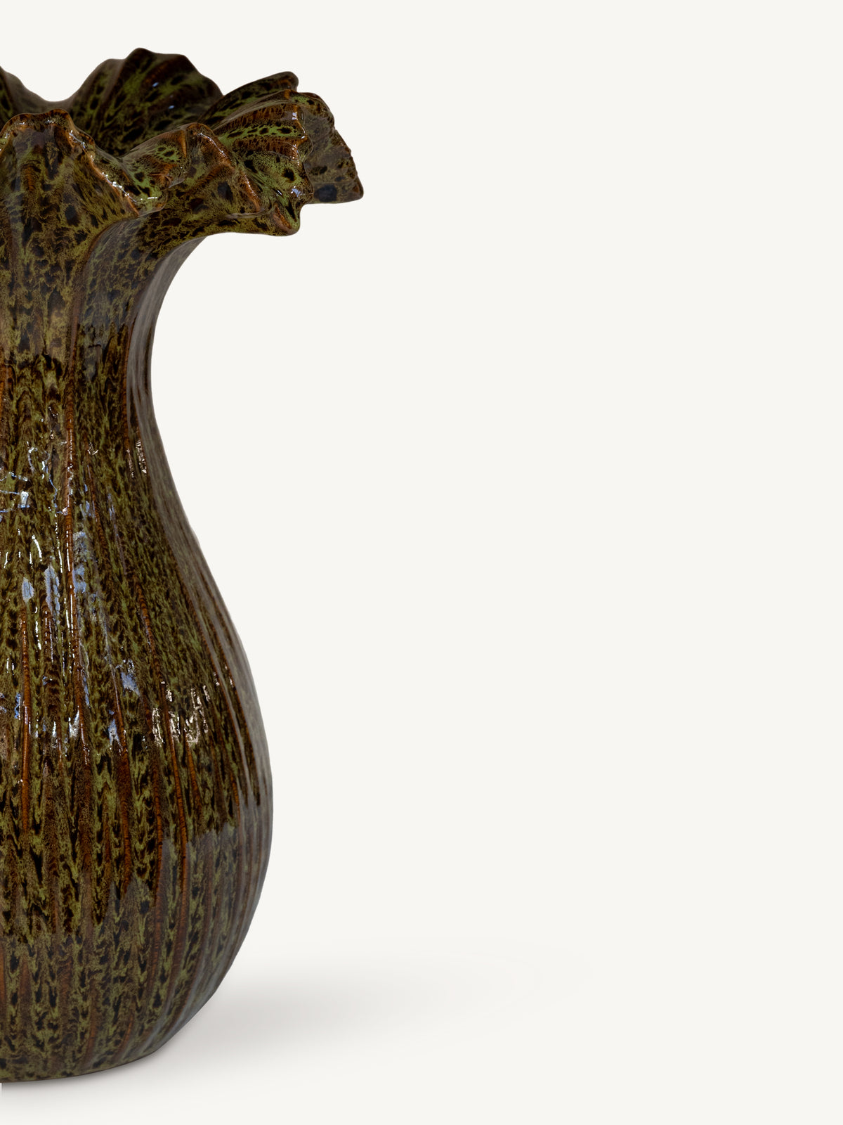 Vase PERCY ceramic Ø31x48cm green