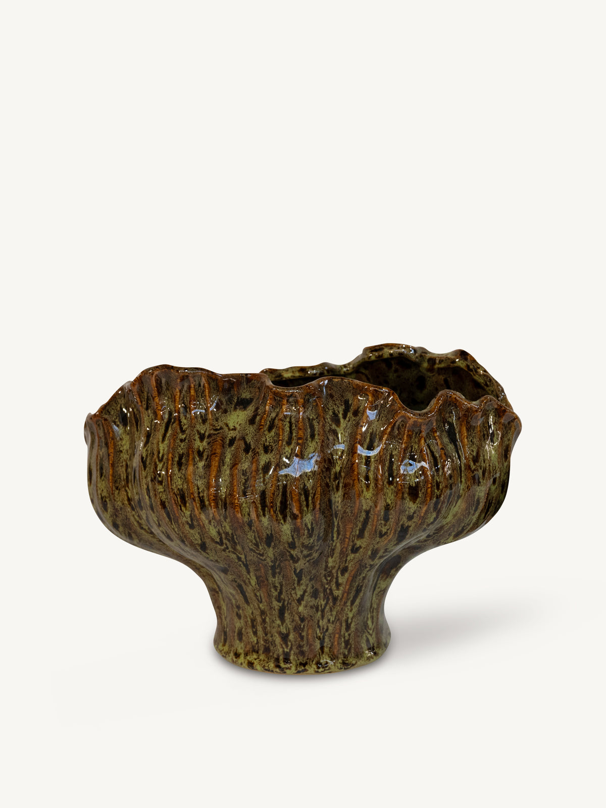 Vase LUCIUS ceramic 27x18x19cm green
