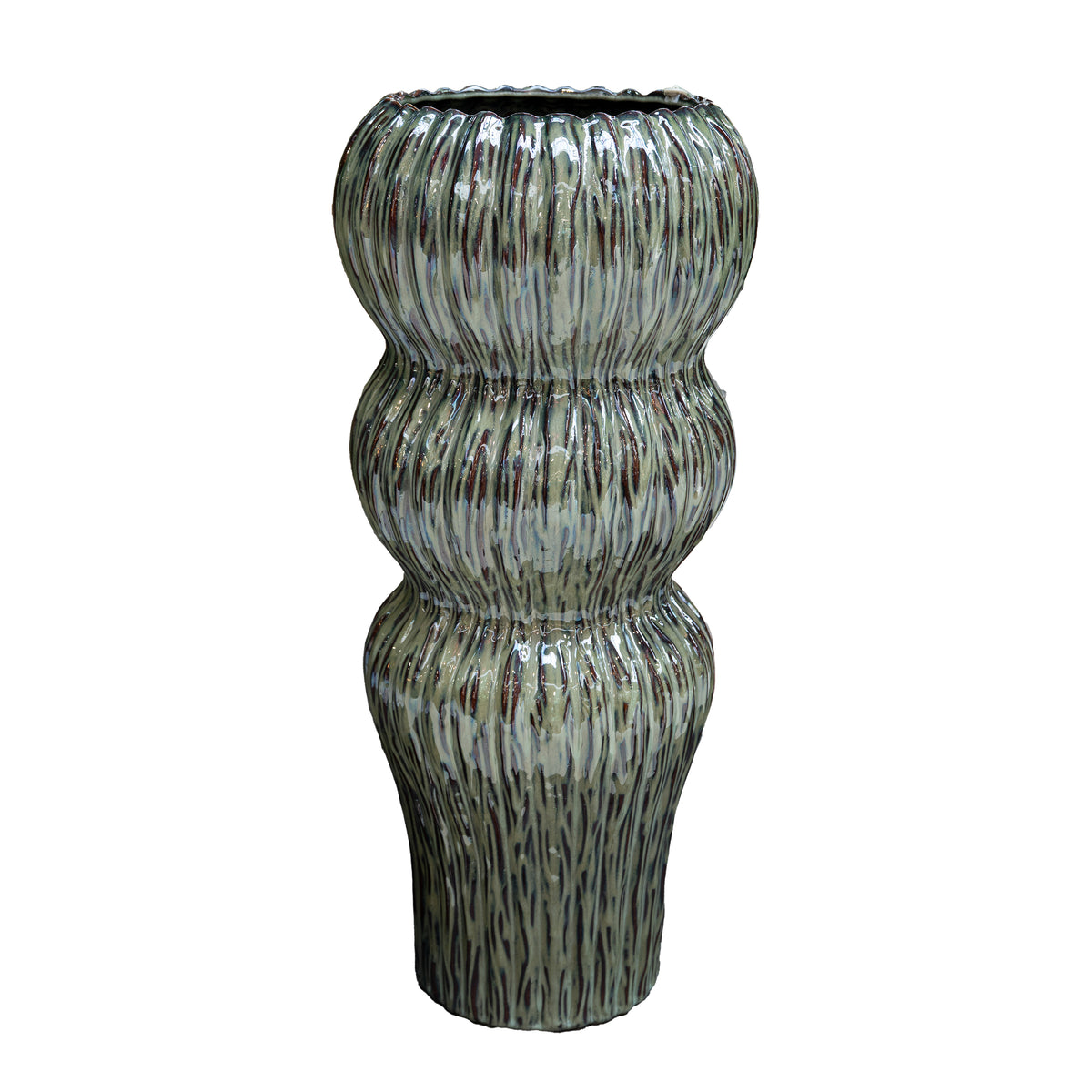 Vase CAMBODIA ceramic Ø34x80cm green