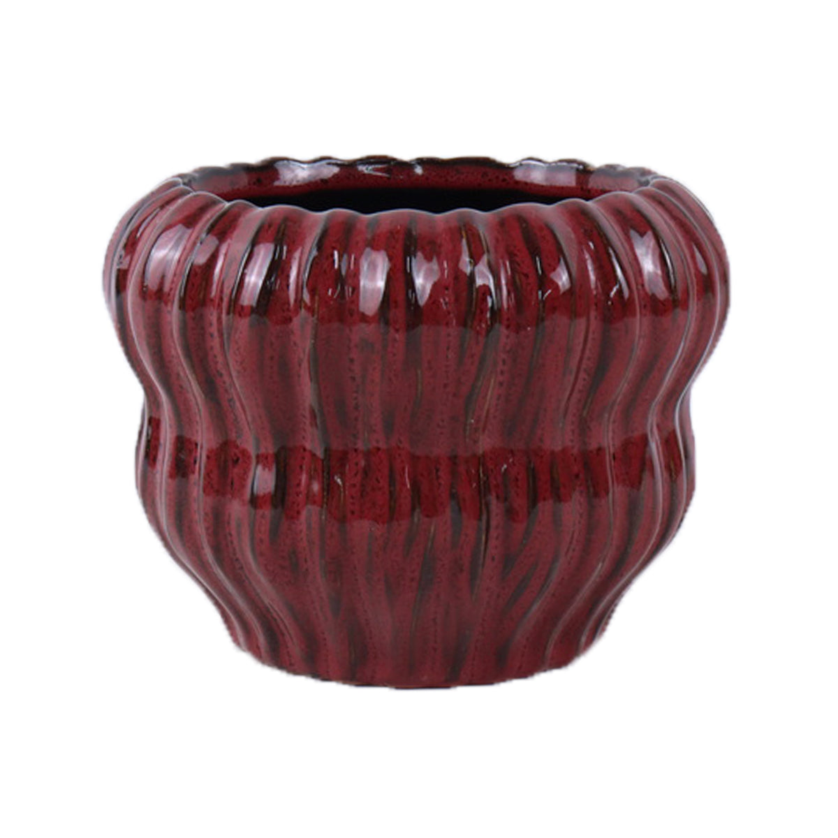 Topf CAMBODIA Keramik Ø30x25cm rot