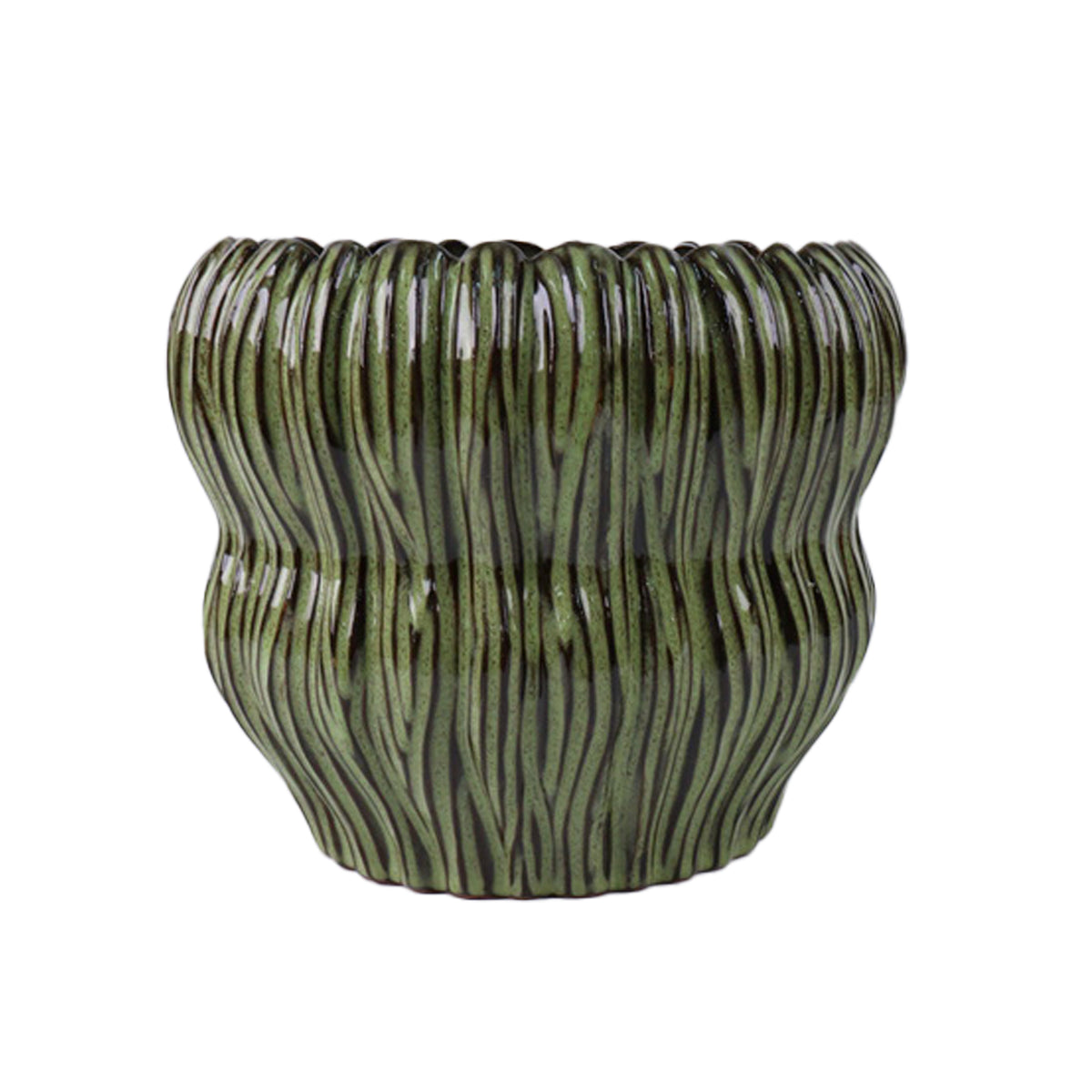Pot CAMBODIA ceramic Ø30x25cm green