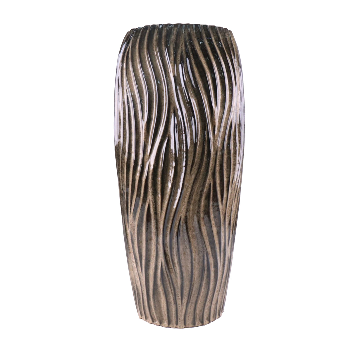 Vase BRUNEI ceramic Ø35x79cm brown