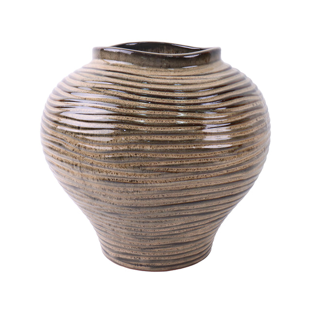 Vase MACAU Keramik Ø31x29cm sanftes Braun