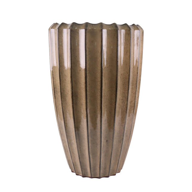 Vase TIMOR Keramik Ø42x67 softbraun