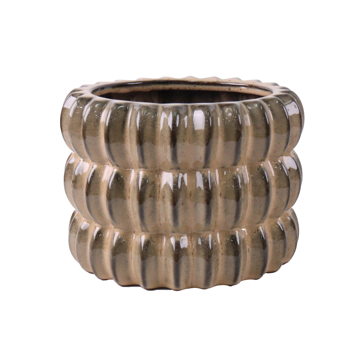 Topf BURMA Keramik Ø20x15cm sanftbraun