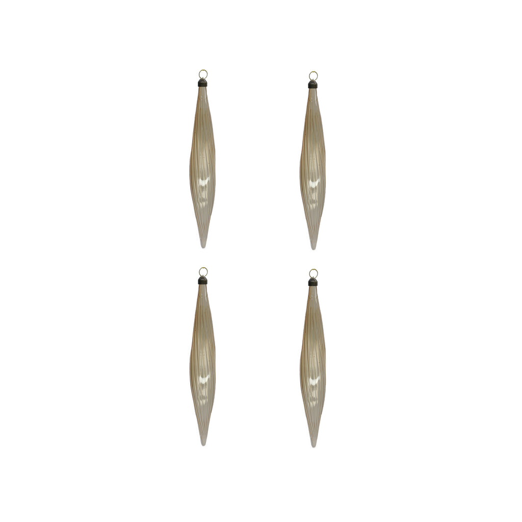X-mas hanger FEAST set/4 Ø6X35cm gold