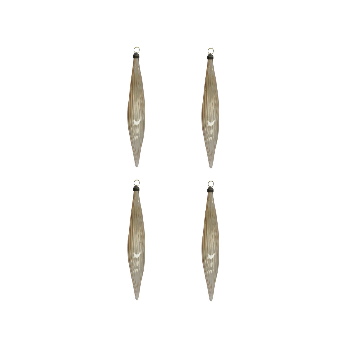 X-mas hanger FEAST set/4 Ø6X35cm gold