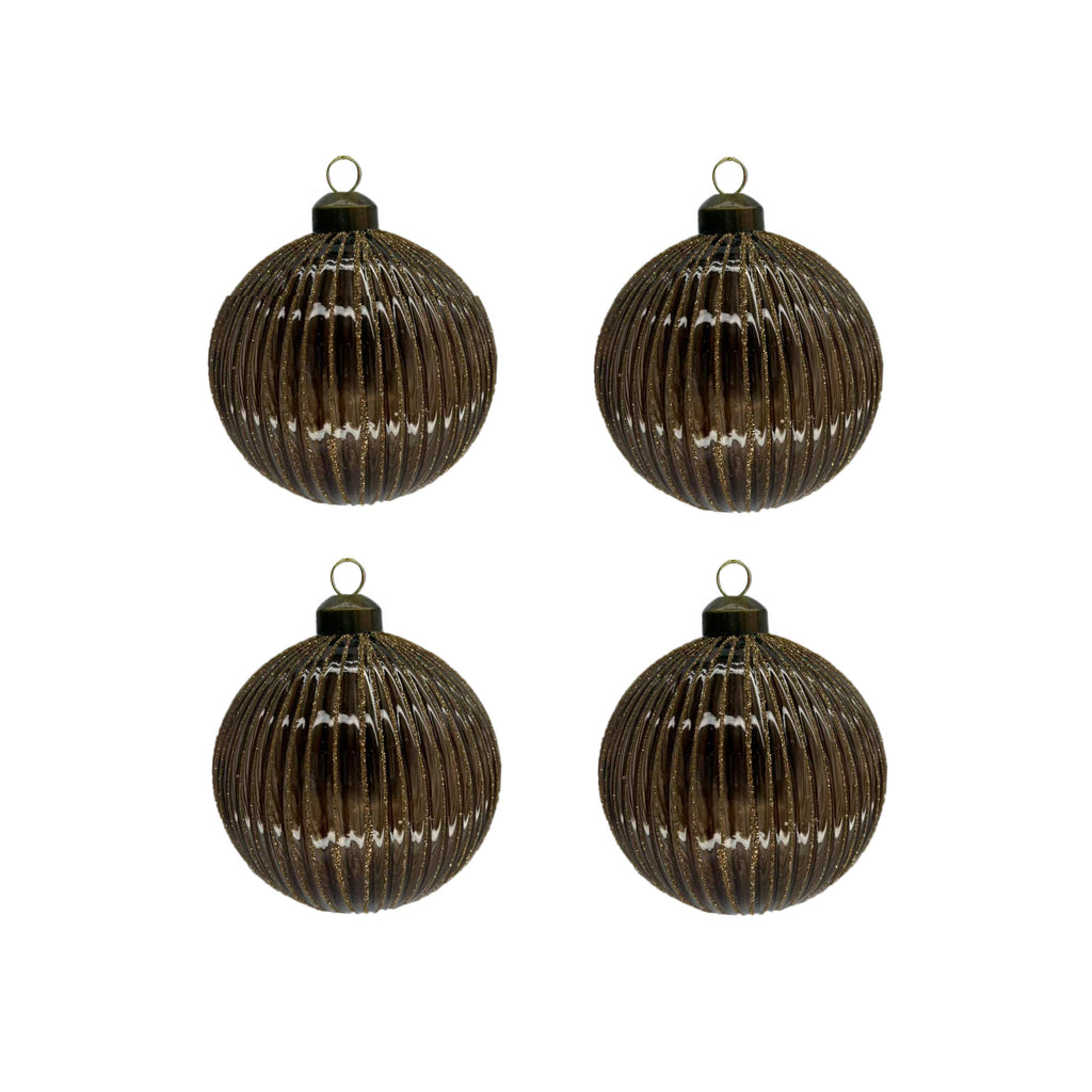 X-mas hanger FEAST set/4 Ø10cm brown