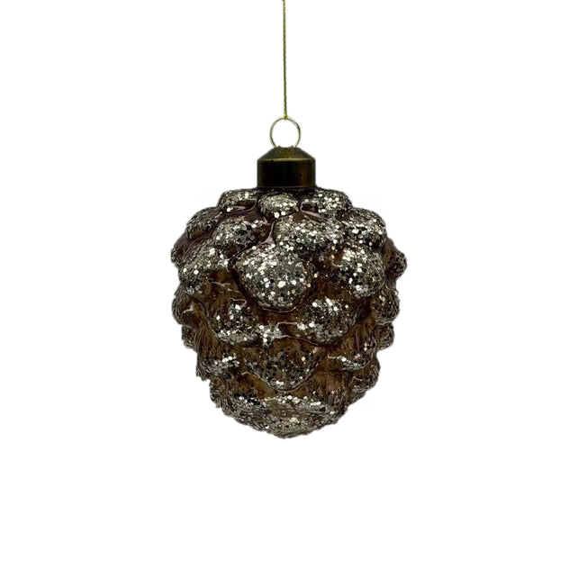 X-mas hanger FEAST set/4 Ø7X10cm brown