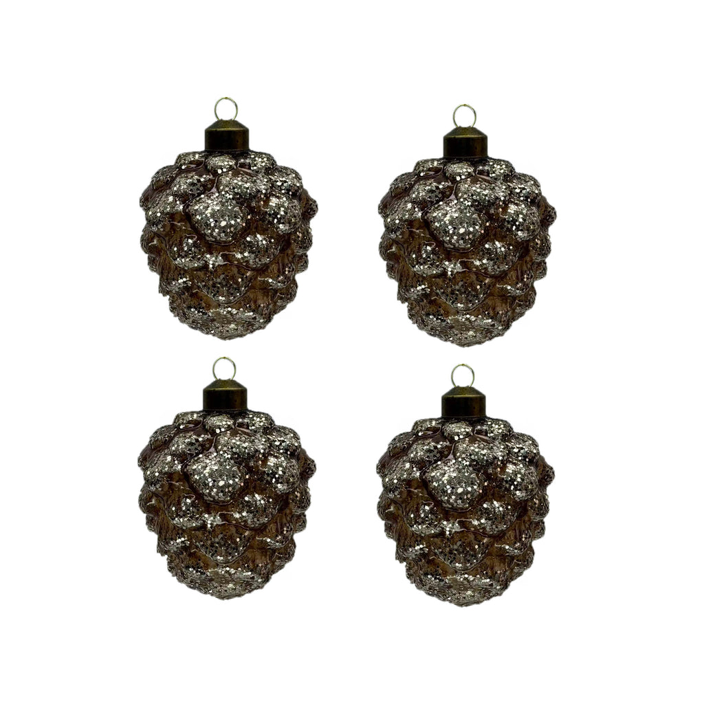 X-mas Anhänger FESTMAHL Set/4 Ø7X10cm braun