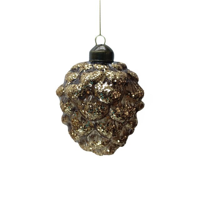 Weihnachtsbaumanhänger FESTMAHL 4er-Set Ø7X10cm braun