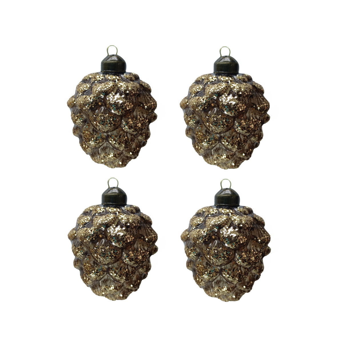 Kersthanger FEAST set/4 Ø7X10cm bruin