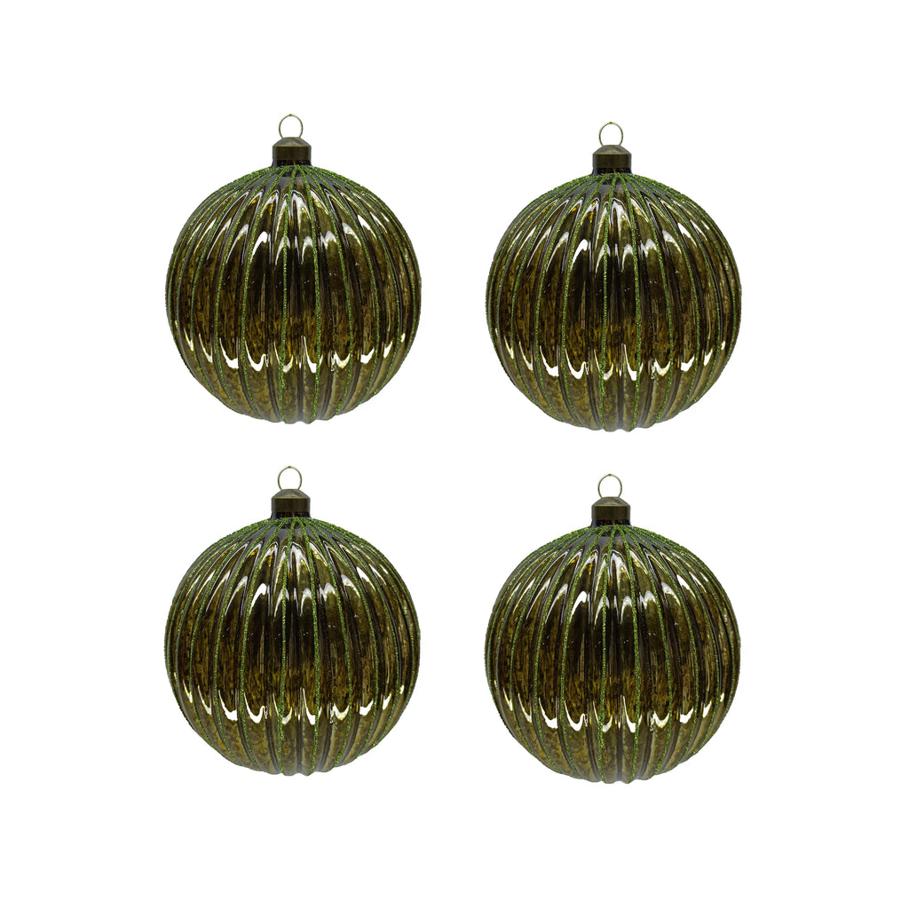 X-mas hanger FESTIVE set/4 Ø10cm green