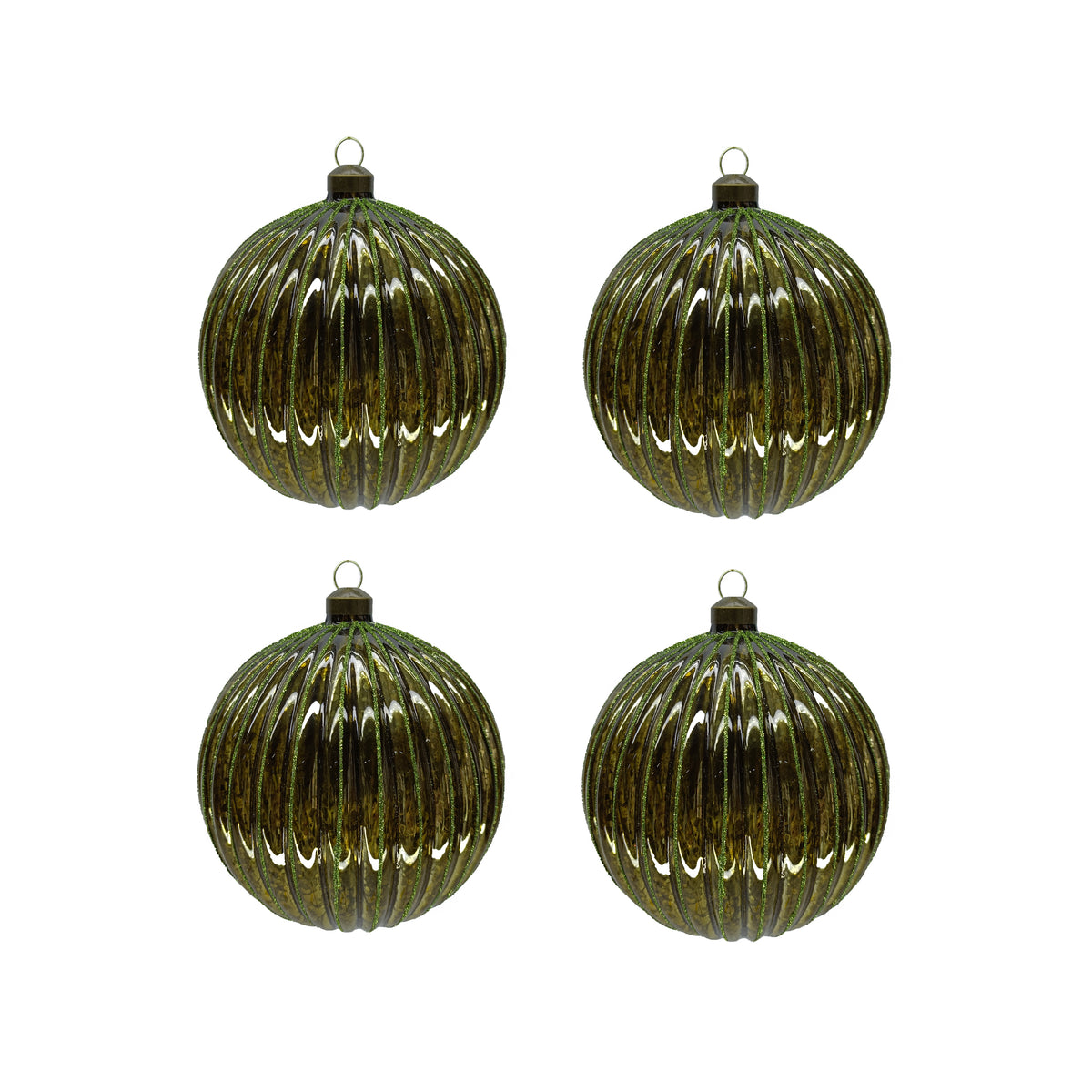 X-mas hanger FESTIVE set/4 Ø10cm green