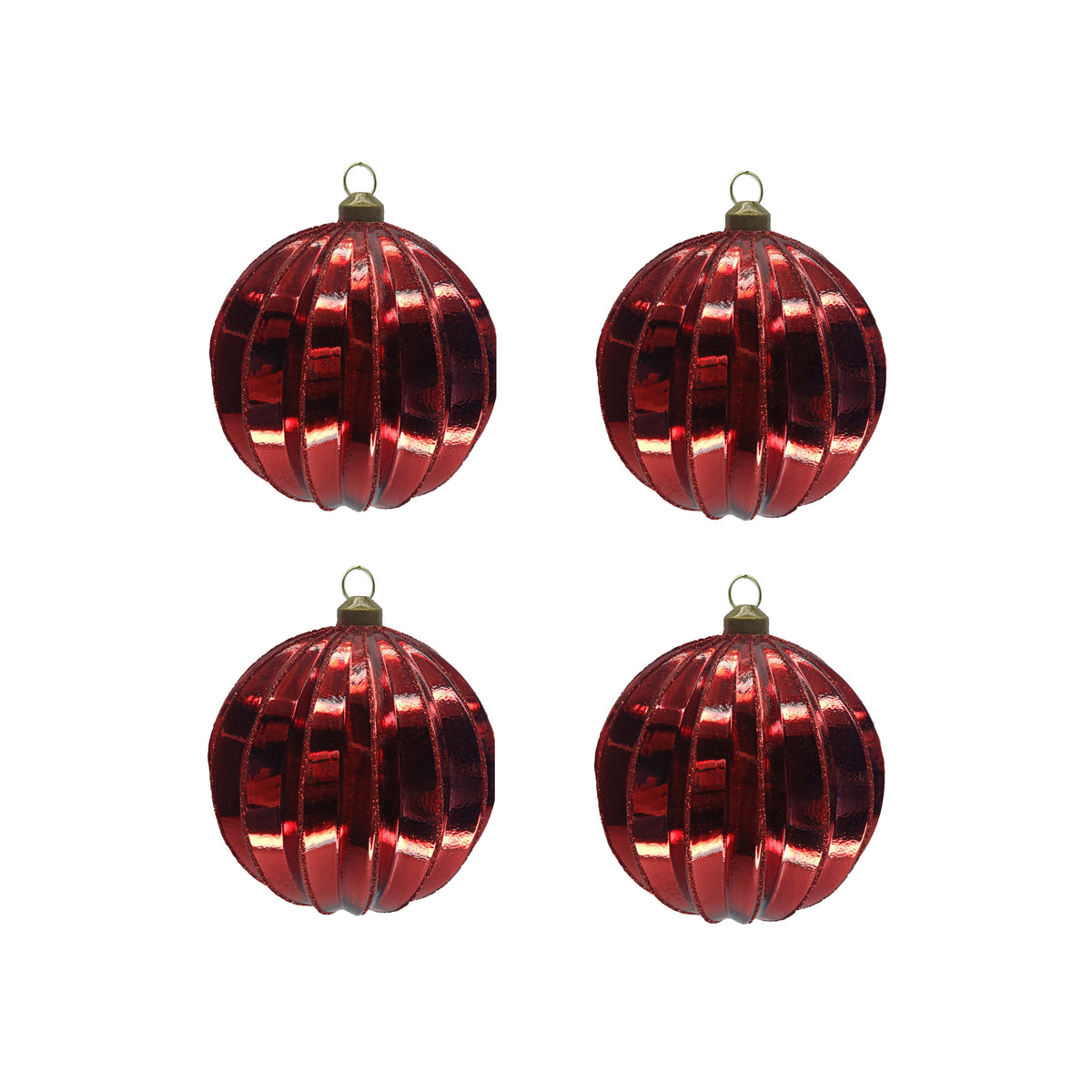 X-mas hanger CELEBRATION set/4 Ø10cm red