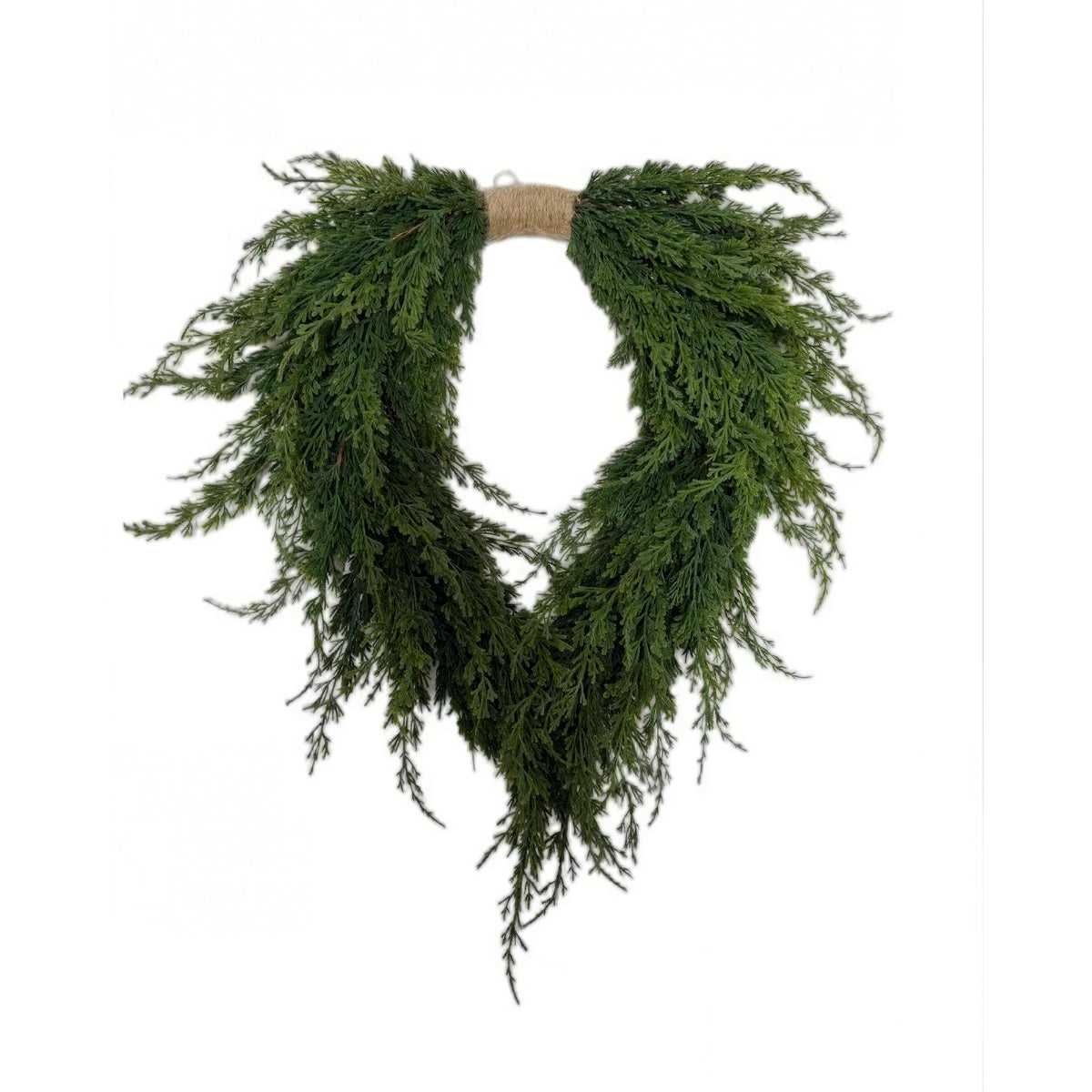 Garland TINSEL teardrop 74cm green