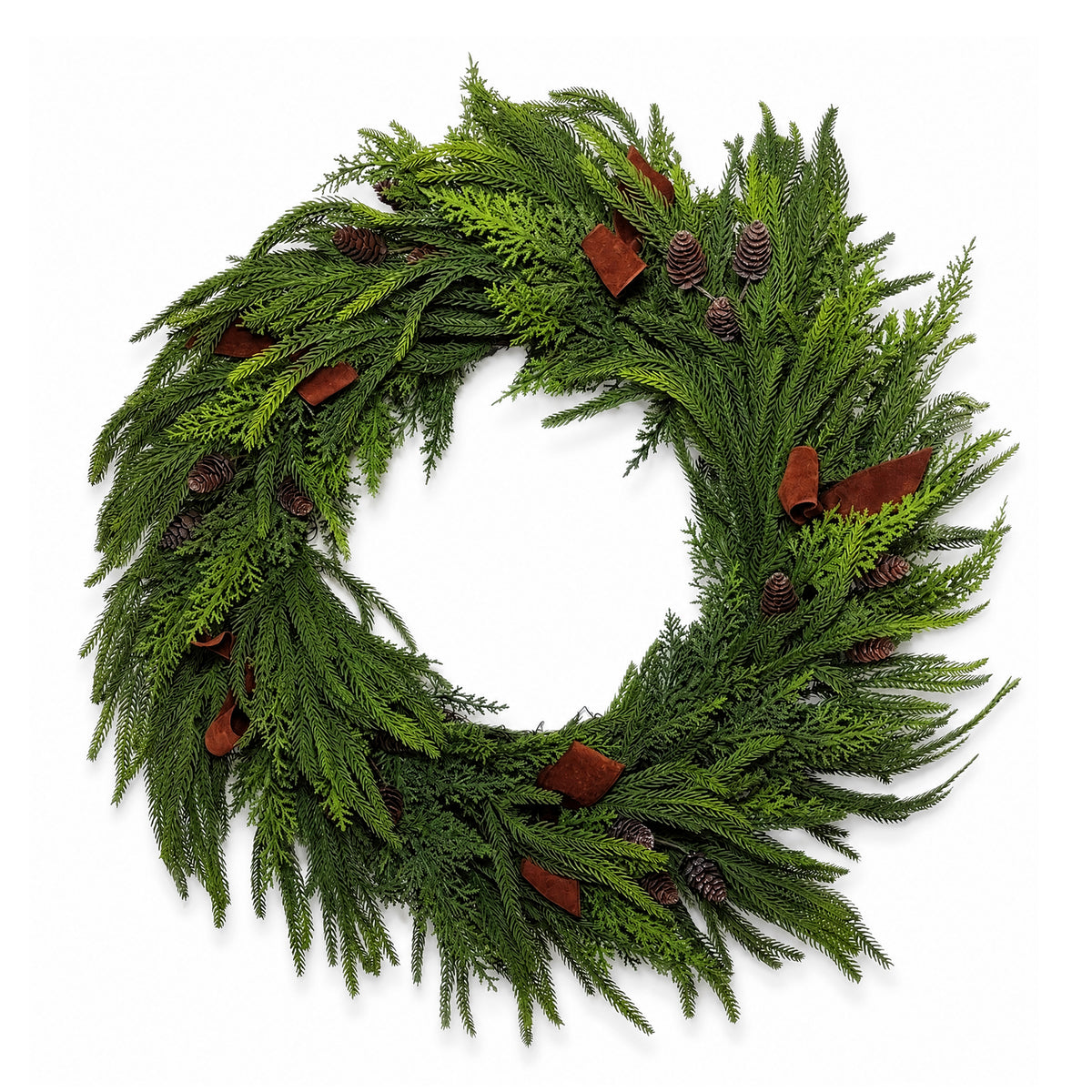 Wreath LEAFAGE Ø71x12cm green