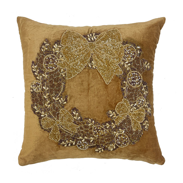 Kussen kerst JOSIE 45x45cm champagne