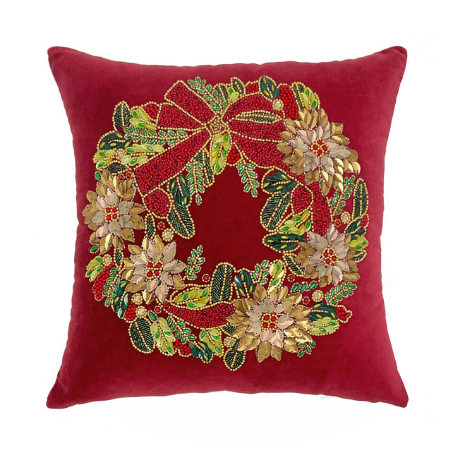 Kissen Weihnachten JOSIE 45x45cm rot