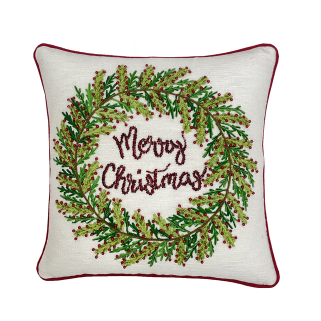 Kussen kerst JOVI 45x45cm beige
