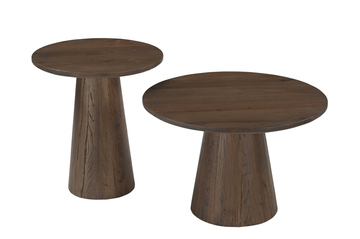 Coffee table BARNEY Ø60x40cm brown