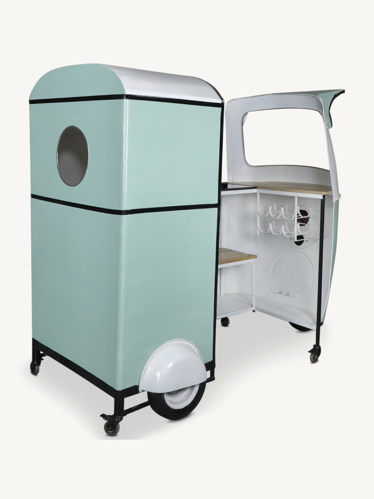 Bar tuk tuk MEHOM w/granite top 215x113x172cm green