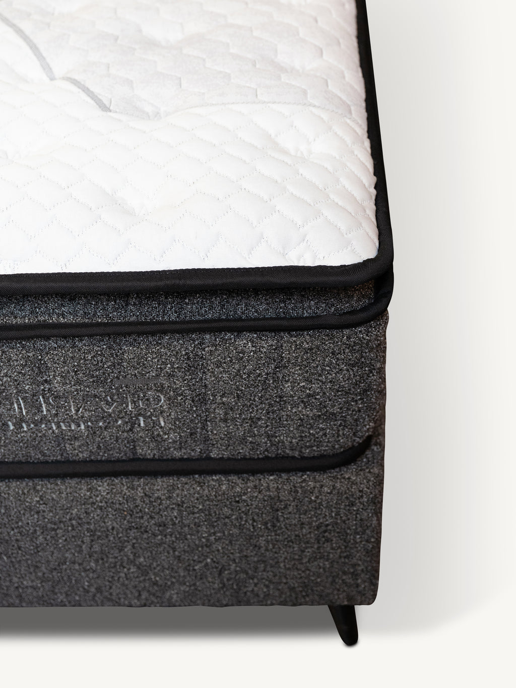 Boxspring EMPERIAL w/lights 180x200cm charcoal