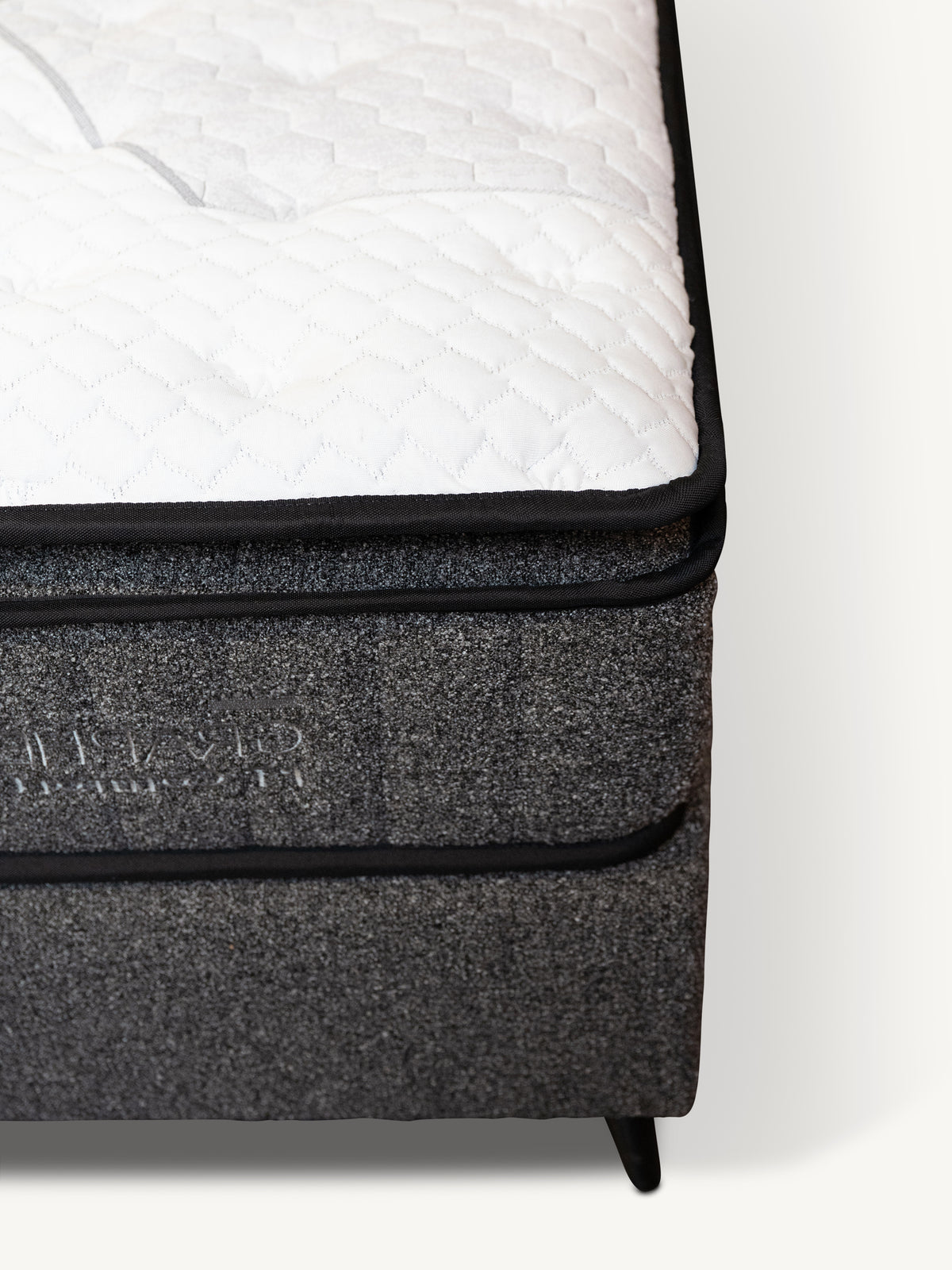 Boxspring EMPERIAL w/lights 180x200cm charcoal