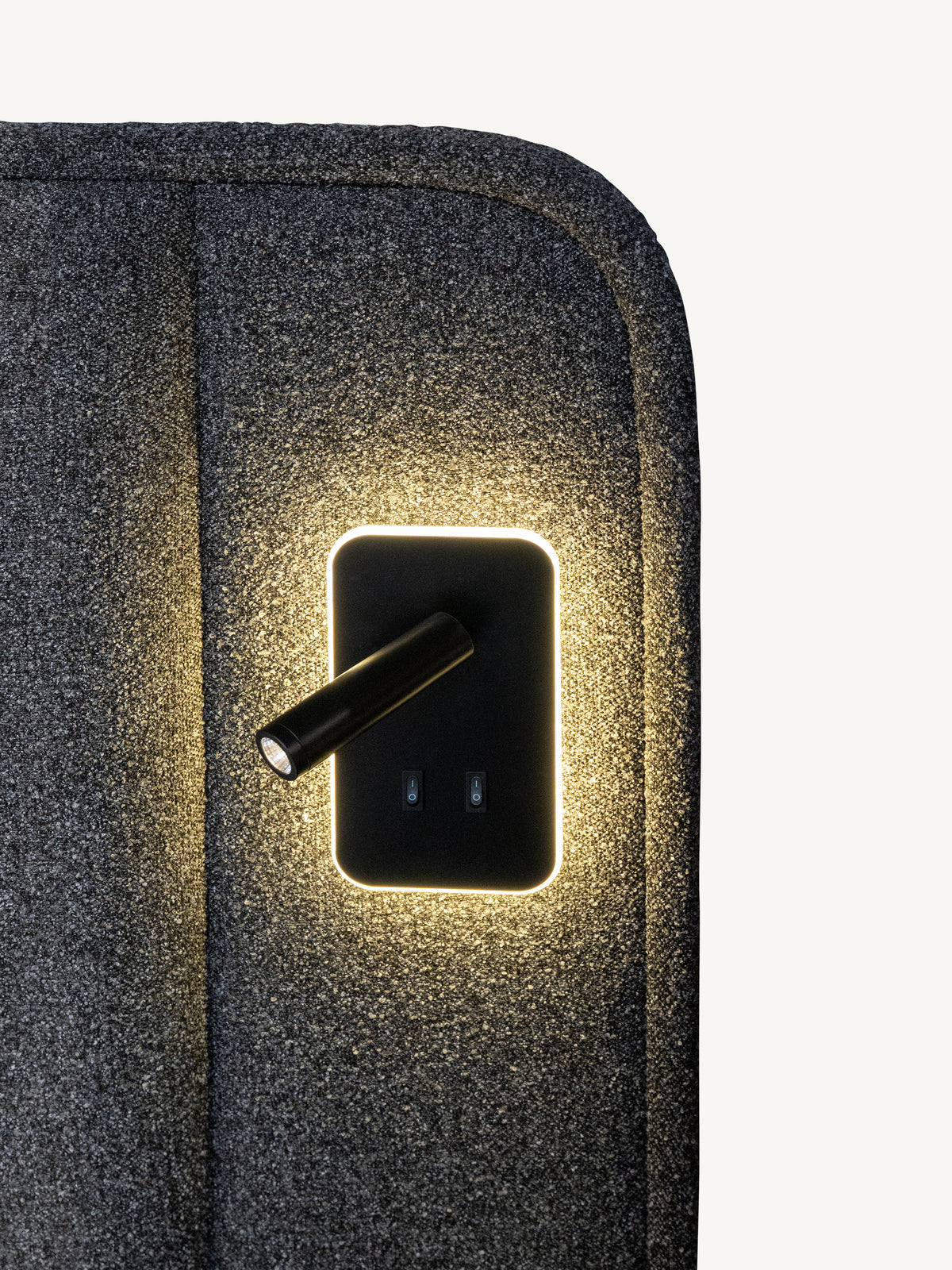 Boxspring EMPERIAL w/lights 200x200cm charcoal
