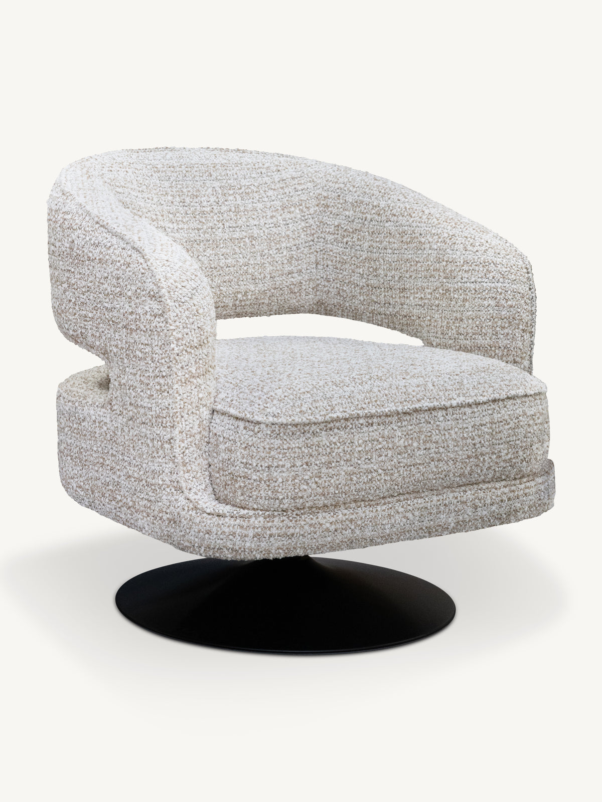 Swivel chair ASTRID 78x77x78cm sandy taupe