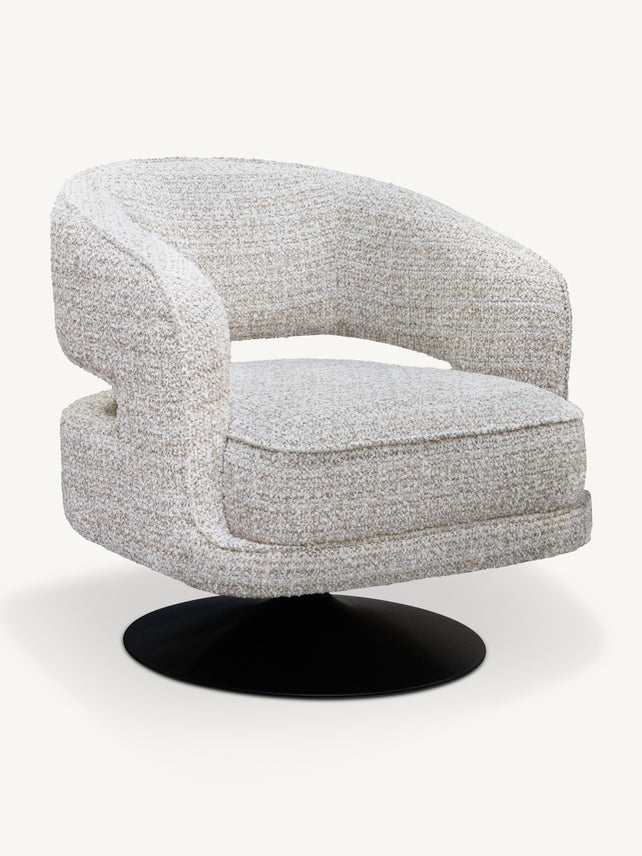 Swivel chair ASTRID 78x77x78cm sandy taupe