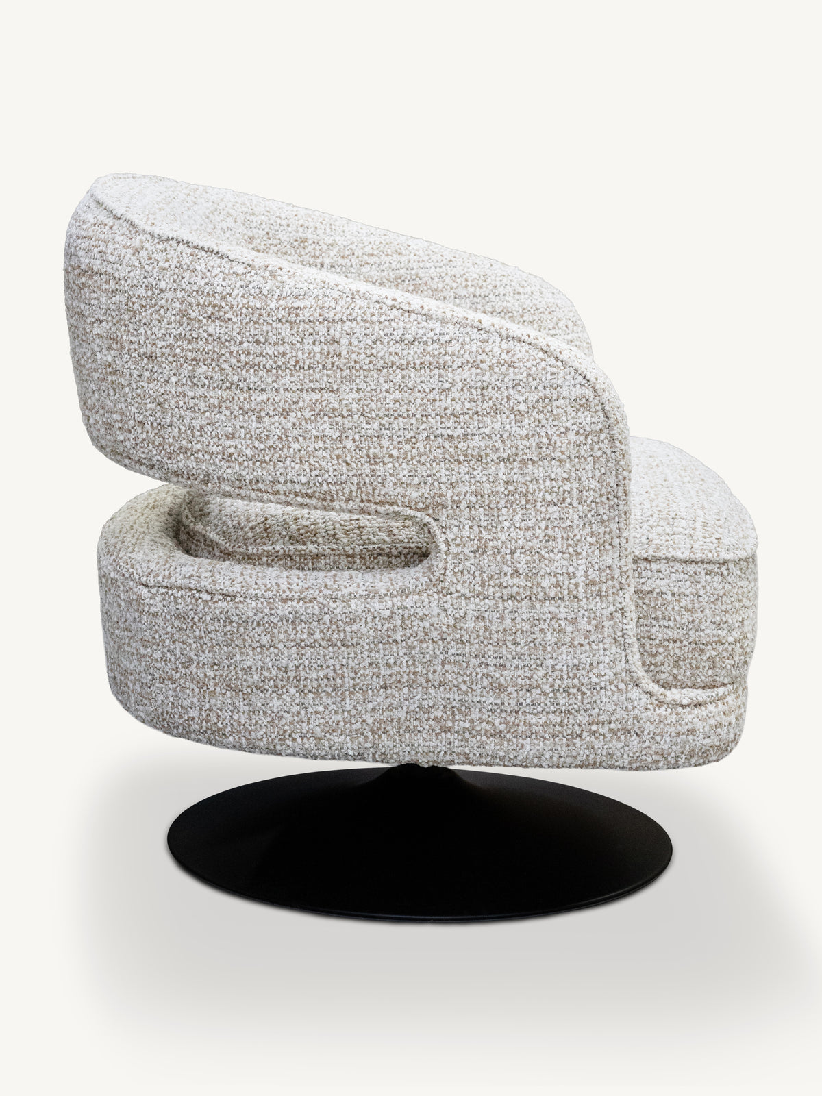 Swivel chair ASTRID 78x77x78cm sandy taupe
