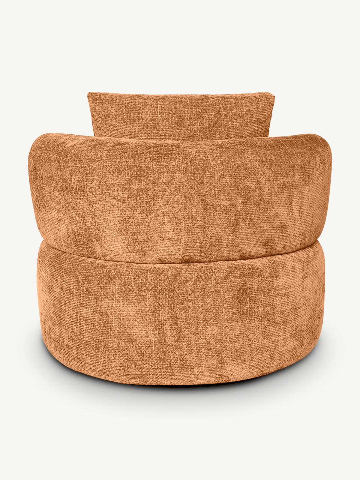 Swivel chair w/ottoman CELINE 97x96x73cm burned orange