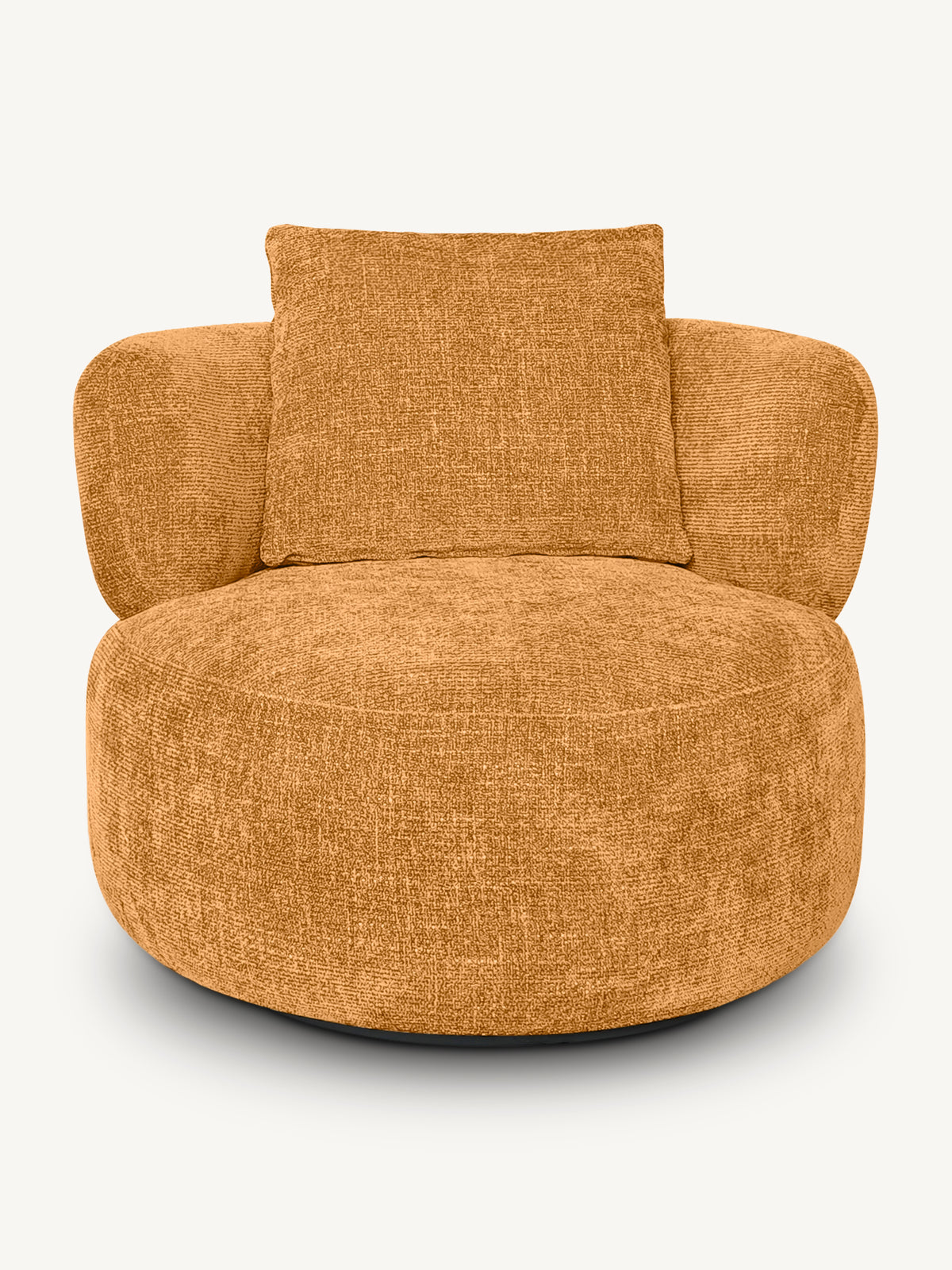 Swivel chair w/ottoman CELINE 97x96x73cm honey