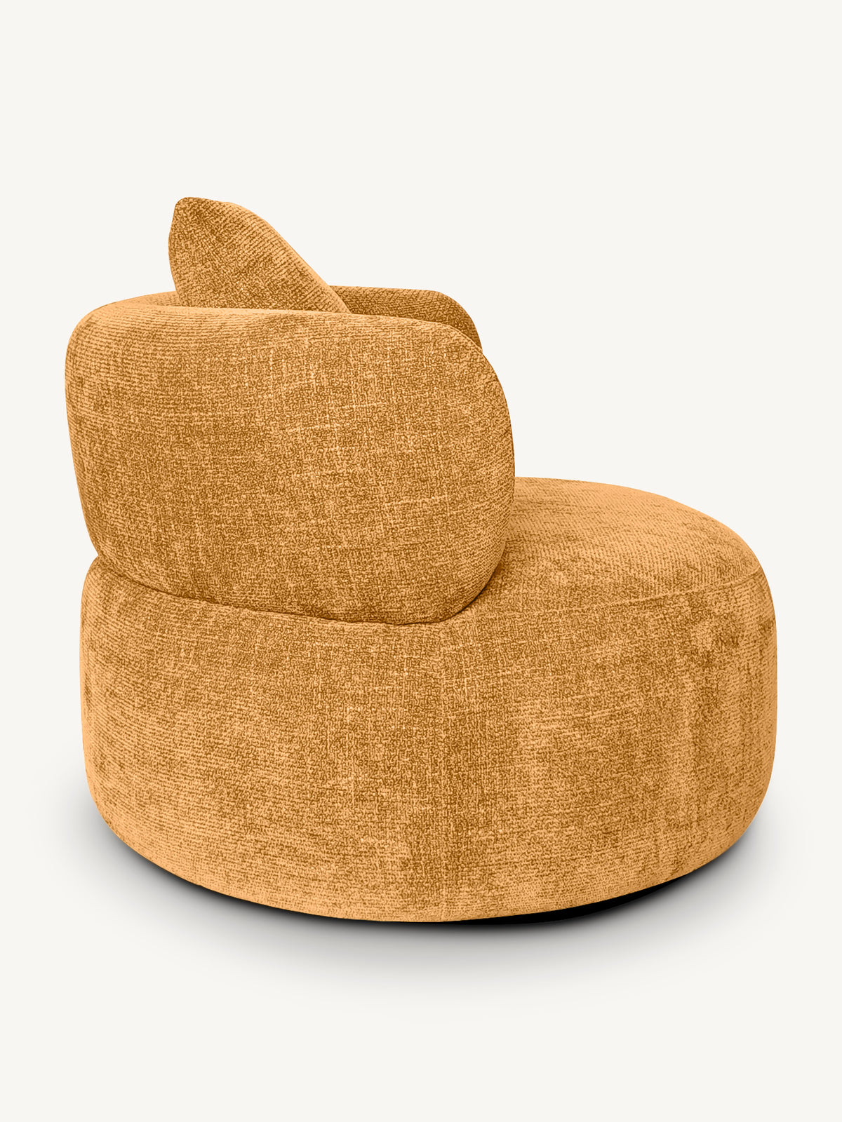 Swivel chair w/ottoman CELINE 97x96x73cm honey