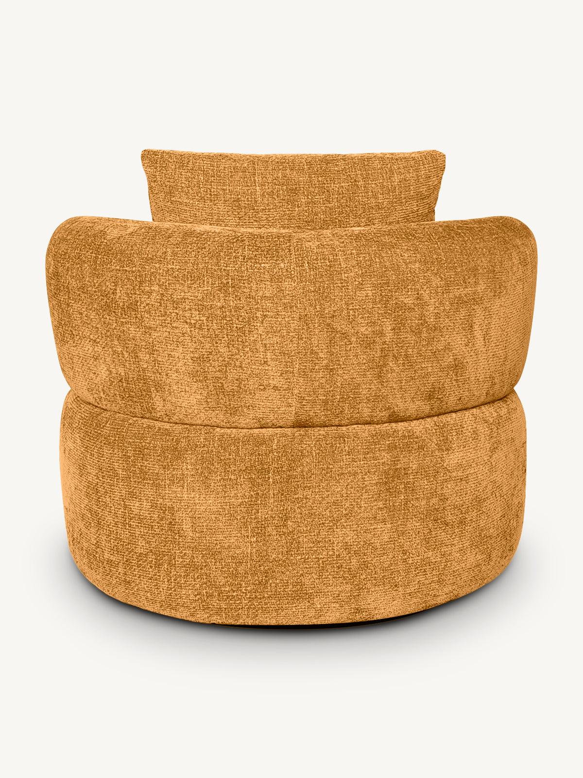 Swivel chair w/ottoman CELINE 97x96x73cm honey