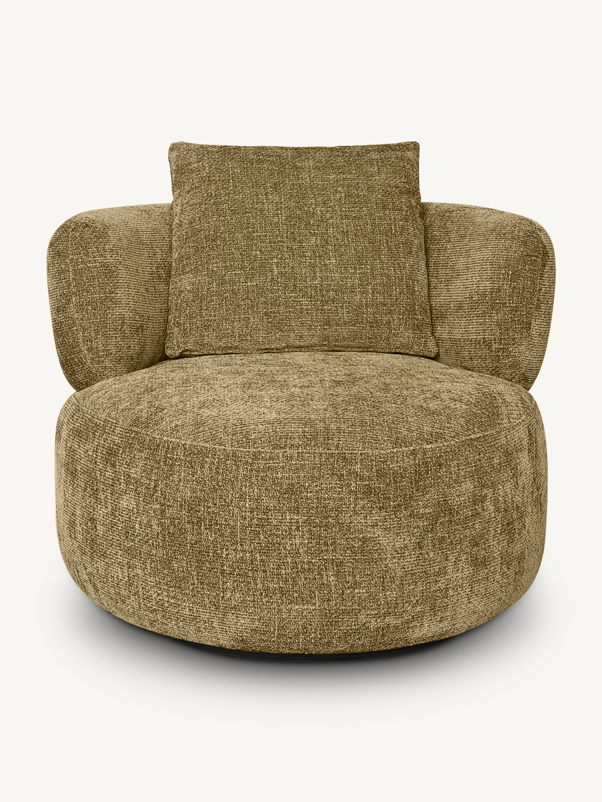 Swivel chair w/ottoman CELINE 97x96x73cm soft green