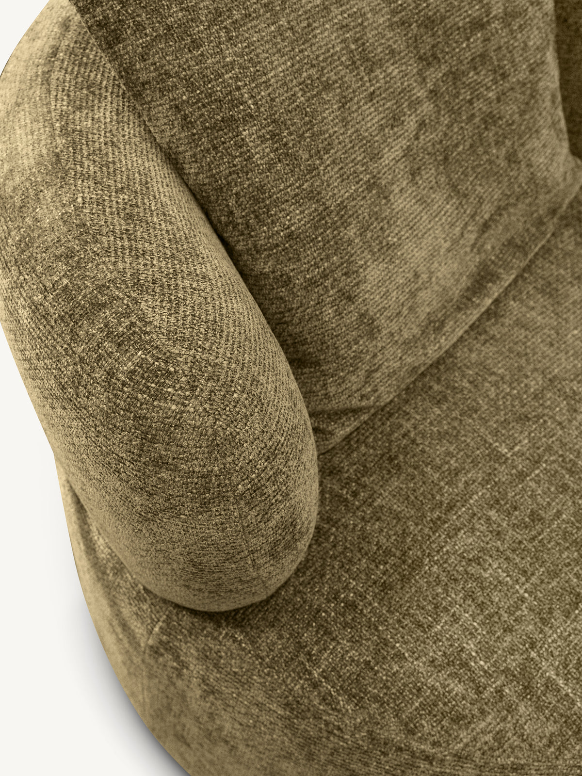Swivel chair w/ottoman CELINE 97x96x73cm soft green