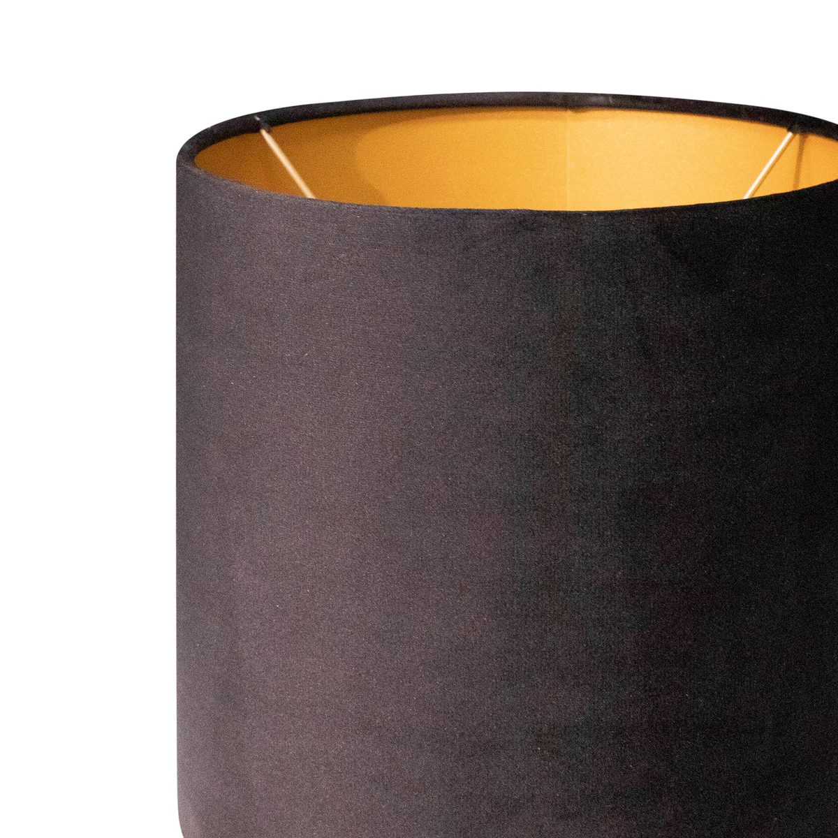 Shade cylinder black on gold 20x20x20