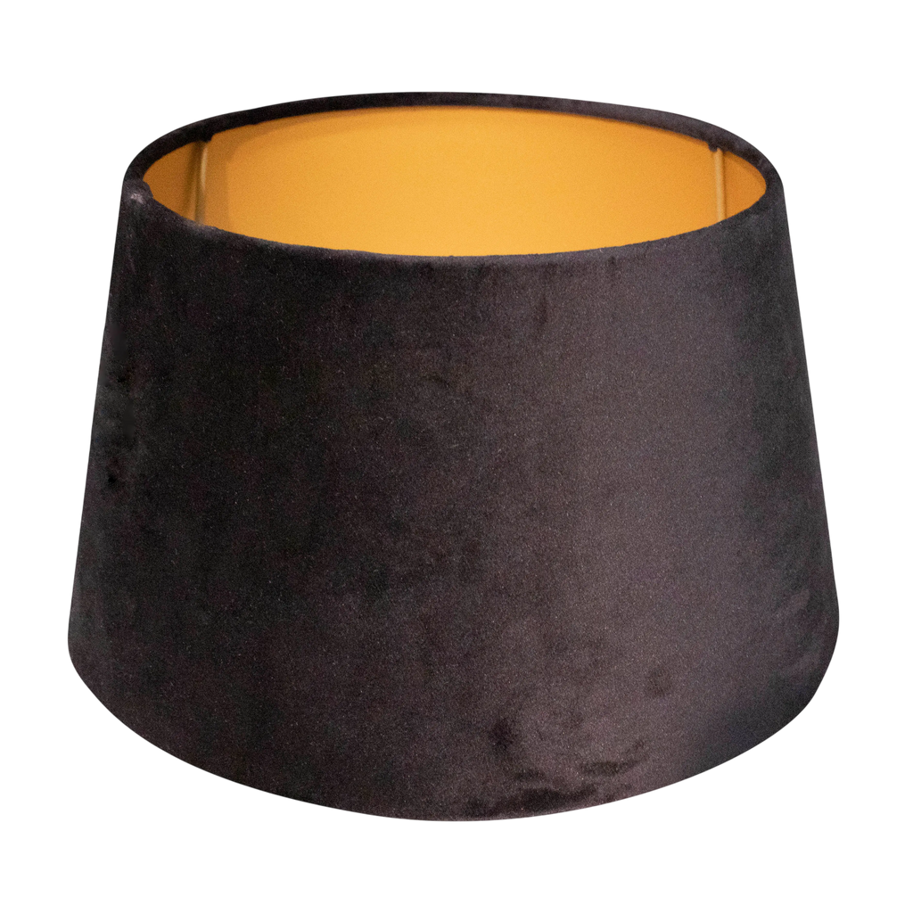 Shade half high black on gold 35x30x18