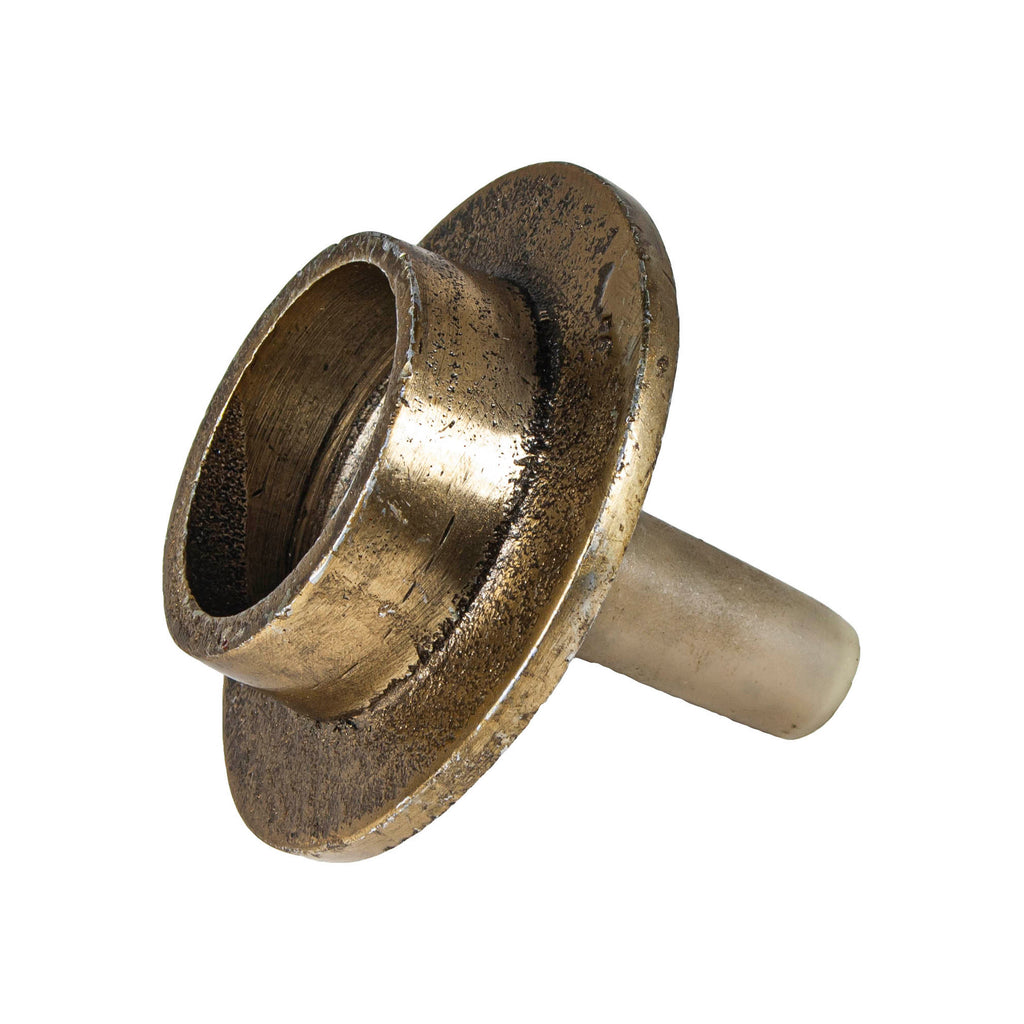 Bottle stopper candle t-light ALU RAW/ANT. GOLD 9x9x9