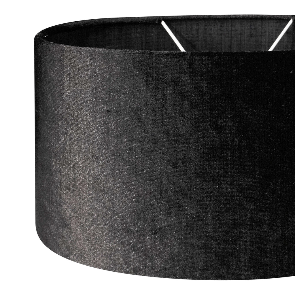 Shade cylinder oval black on transparant 45x22x22